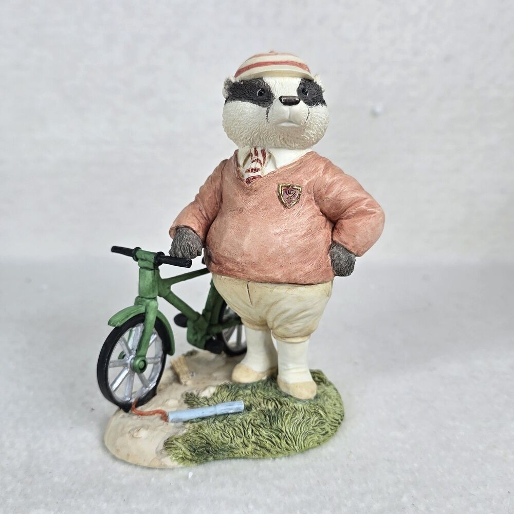 Foxwood Tales Villeroy & Boch Mr. Gruffey Figurine Picnic At Foxwood 1996 W Tin